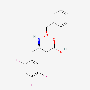 molecular formula C17H16F3NO3 B1394202 (R)-3-((Benzyloxy)amino)-4-(2,4,5-trifluorophenyl)butanoic acid CAS No. 767352-29-4