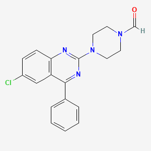 molecular formula C19H17ClN4O B13942047 4-(6-Chloro-4-phenylquinazolin-2-yl)piperazine-1-carbaldehyde CAS No. 5960-46-3