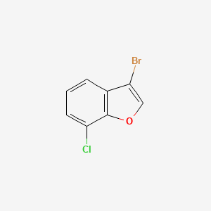 molecular formula C8H4BrClO B13942061 3-Bromo-7-chlorobenzofuran 