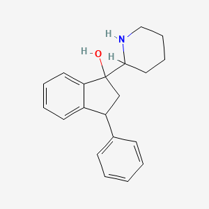 molecular formula C20H23NO B13942062 3-Phenyl-1-(piperidin-2-yl)-2,3-dihydro-1h-inden-1-ol CAS No. 20845-62-9