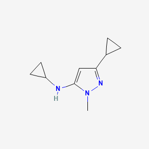 molecular formula C10H15N3 B13942064 N,3-dicyclopropyl-1-methyl-1H-pyrazol-5-amine 