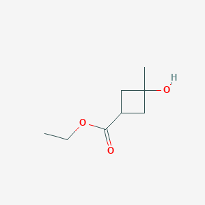 molecular formula C8H14O3 B13942068 Ethyl 3-hydroxy-3-methylcyclobutanecarboxylate 
