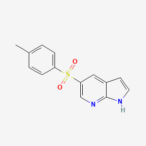 molecular formula C14H12N2O2S B13942070 5-(Toluene-4-sulfonyl)-1h-pyrrolo[2,3-b]pyridine 
