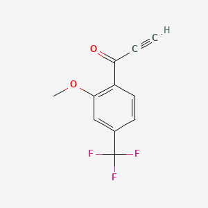 molecular formula C11H7F3O2 B13942112 1-(2-Methoxy-4-(trifluoromethyl)phenyl)prop-2-yn-1-one 