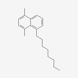 molecular formula C20H28 B13942116 1,4-Dimethyl-5-octylnaphthalene CAS No. 55000-53-8