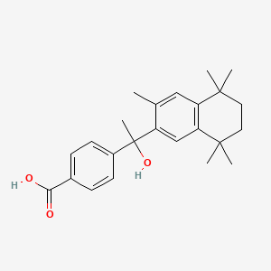 molecular formula C24H30O3 B1394213 4-(1-Hydroxy-1-(3,5,5,8,8-pentamethyl-5,6,7,8-tetrahydronaphthalen-2-yl)ethyl)benzoic acid CAS No. 852524-20-0