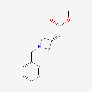 molecular formula C13H15NO2 B13942156 Methyl 2-(1-benzylazetidin-3-ylidene)acetate 