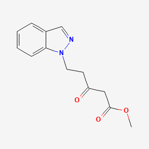 molecular formula C13H14N2O3 B1394218 Methyl 5-(1H-indazol-1-yl)-3-oxopentanoate CAS No. 1229627-06-8
