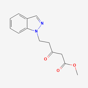 5-Indazol-1-yl-3-oxo-pentanoic acid methyl ester