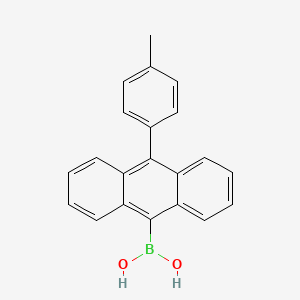 molecular formula C21H17BO2 B13942185 B-[10-(4-methylphenyl)-9-anthracenyl]Boronic acid 
