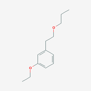 molecular formula C13H20O2 B13942245 Benzene, 1-ethoxy-3-(2-propoxyethyl)- CAS No. 174461-07-5
