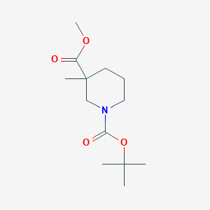 molecular formula C13H23NO4 B1394227 1-tert-Butyl 3-methyl 3-methylpiperidine-1,3-dicarboxylate CAS No. 888952-55-4
