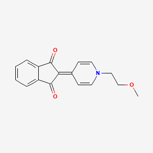 molecular formula C17H15NO3 B13942293 1,3-Indandione, 2-(1-(2-methoxyethyl)-4(1H)-pyridinylidene)- CAS No. 54778-70-0
