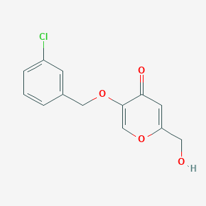 molecular formula C13H11ClO4 B13942311 5-((3-Chlorobenzyl)oxy)-2-(hydroxymethyl)-4H-pyran-4-one 