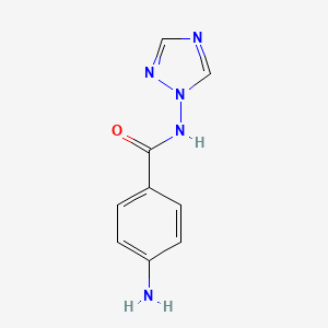 molecular formula C9H9N5O B13942326 Benzamide, 4-amino-N-(1H-1,2,4-triazol-2-yl)- CAS No. 63886-96-4