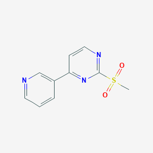 molecular formula C10H9N3O2S B1394233 2-(甲磺酰基)-4-(吡啶-3-基)嘧啶 CAS No. 637354-25-7