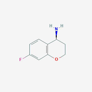 molecular formula C9H10FNO B1394234 (S)-7-fluorochroman-4-amine CAS No. 1018978-91-0