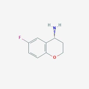 molecular formula C9H10FNO B1394235 (R)-6-氟代色满-4-胺 CAS No. 911825-61-1