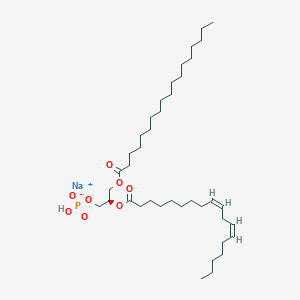 molecular formula C39H72NaO8P B1394236 Sodium (2R)-2-{[(9Z,12Z)-octadeca-9,12-dienoyl]oxy}-3-(octadecanoyloxy)propyl hydrogen phosphate CAS No. 474943-29-8