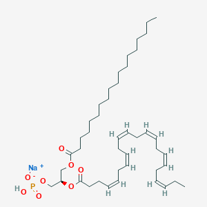 molecular formula C43H72NaO8P B1394237 Sodium (2R)-2-{[(4Z,7Z,10Z,13Z,16Z,19Z)-docosa-4,7,10,13,16,19-hexaenoyl]oxy}-3-(octadecanoyloxy)propyl hydrogen phosphate CAS No. 474943-30-1