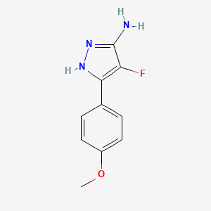 molecular formula C10H10FN3O B1394240 4-fluoro-3-(4-methoxyphenyl)-1H-pyrazol-5-amine CAS No. 1246384-88-2