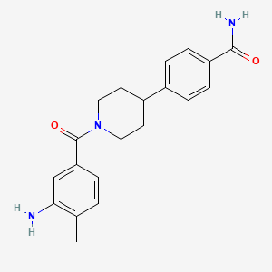 molecular formula C20H23N3O2 B13942408 4-[1-(3-Amino-4-methyl-benzoyl)-4-piperidyl]benzamide 
