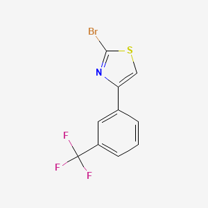 molecular formula C10H5BrF3NS B1394241 2-Bromo-4-(3-(trifluoromethyl)phenyl)thiazole CAS No. 887625-72-1