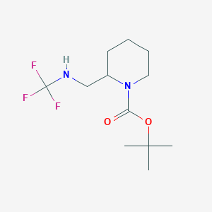 molecular formula C12H21F3N2O2 B13942416 tert-Butyl 2-(((trifluoromethyl)amino)methyl)piperidine-1-carboxylate 
