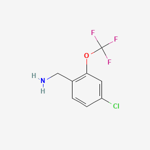 molecular formula C8H7ClF3NO B1394243 4-Chloro-2-(trifluoromethoxy)benzylamine CAS No. 1261605-72-4