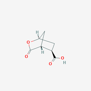 molecular formula C7H8O4 B1394244 (1R,4R,5R)-3-氧代-2-氧杂双环[2.2.1]庚烷-5-羧酸 CAS No. 862174-60-5