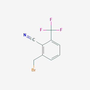 molecular formula C9H5BrF3N B13942468 2-(Bromomethyl)-6-(trifluoromethyl)benzonitrile 