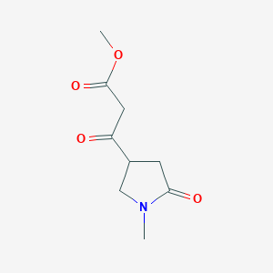 molecular formula C9H13NO4 B1394248 Methyl 3-(1-methyl-5-oxopyrrolidin-3-yl)-3-oxopropanoate CAS No. 1083282-29-4