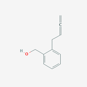 molecular formula C11H12O B13942512 Benzenemethanol, 2-(2,3-butadienyl)- CAS No. 596112-18-4