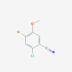 molecular formula C8H5BrClNO B13942528 4-Bromo-2-chloro-5-methoxybenzonitrile 
