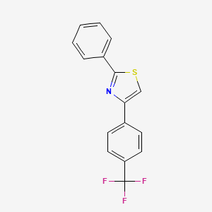 molecular formula C16H10F3NS B1394256 2-Phenyl-4-(4-(trifluoromethyl)phenyl)thiazole CAS No. 533867-27-5