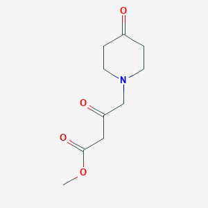 molecular formula C10H15NO4 B1394262 Methyl 3-oxo-4-(4-oxopiperidin-1-yl)butanoate CAS No. 1229623-75-9