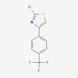molecular formula C10H5BrF3NS B1394264 2-溴-4-(4-(三氟甲基)苯基)噻唑 CAS No. 886367-52-8