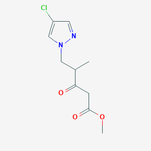 5-(4-Chloro-pyrazol-1-yl)-4-methyl-3-oxo-pentanoic acid methyl ester