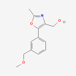 molecular formula C13H15NO3 B13942706 (5-(3-(Methoxymethyl)phenyl)-2-methyloxazol-4-yl)methanol 
