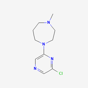 molecular formula C10H15ClN4 B1394271 1-(6-氯吡嗪-2-基)-4-甲基-1,4-二氮杂环戊烷 CAS No. 1006700-12-4