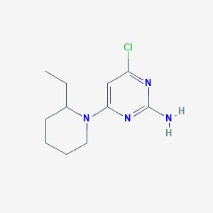 molecular formula C11H17ClN4 B1394272 4-Chloro-6-(2-ethylpiperidin-1-yl)pyrimidin-2-amine CAS No. 1252555-02-4