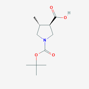 molecular formula C11H19NO4 B1394274 (3R,4R)-1-(tert-Butoxycarbonyl)-4-methylpyrrolidine-3-carboxylic acid CAS No. 1119512-35-4