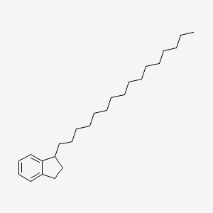 molecular formula C25H42 B13942750 1-n-Hexadecylindan CAS No. 55334-29-7
