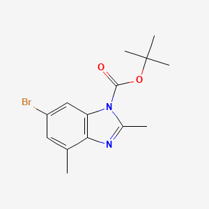 molecular formula C14H17BrN2O2 B13942779 Tert-butyl 6-bromo-2,4-dimethyl-1h-benzo[d]imidazole-1-carboxylate 