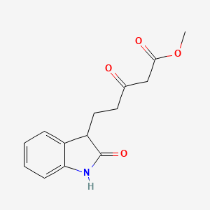molecular formula C14H15NO4 B1394278 3-氧代-5-(2-氧代-2,3-二氢-1H-吲哚-3-基)-戊酸甲酯 CAS No. 1229623-82-8
