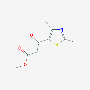 molecular formula C9H11NO3S B1394279 Methyl 3-(2,4-dimethylthiazol-5-yl)-3-oxopropanoate CAS No. 1083282-21-6