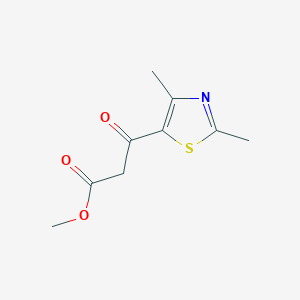 molecular formula C9H11NO3S B1394279 3-(2,4-Dimethyl-thiazol-5-yl)-3-oxo-propionic acid methyl ester CAS No. 1083282-21-6