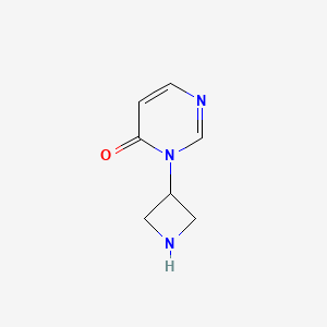 molecular formula C7H9N3O B13942799 3-(Azetidin-3-yl)-3,4-dihydropyrimidin-4-one 
