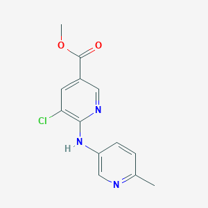 molecular formula C13H12ClN3O2 B13942812 5-Chloro-6-(6-methyl-pyridin-3-ylamino)-nicotinic acid methyl ester 