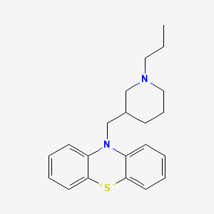 molecular formula C21H26N2S B13942859 Phenothiazine, 10-((N-propyl-3-piperidyl)methyl)- CAS No. 63834-17-3